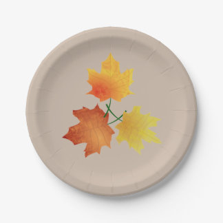Thanksgiving Herfstbladeren Papier Papieren Bordje