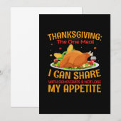 Thanksgiving Het Eénmaal Kaart (Voorkant / Achterkant)