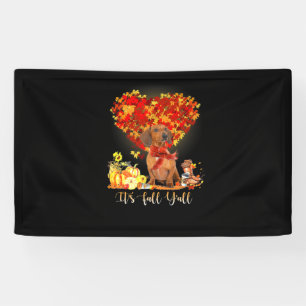 Thanksgiving Het is Herfst Y'all Dachshund Spandoek