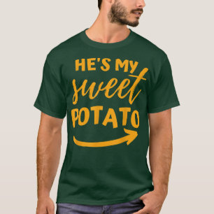 Thanksgiving Hij is mijn zoete aardappel I Yam Mat T-shirt
