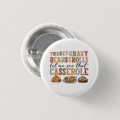Thanksgiving Holiday Casserole Ronde Button 3,2 Cm (Voorkant /achterkant)