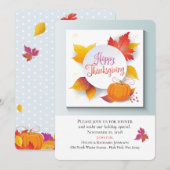 Thanksgiving Holiday Herfst Maple verlaat Waterver Kaart (Voorkant / Achterkant)