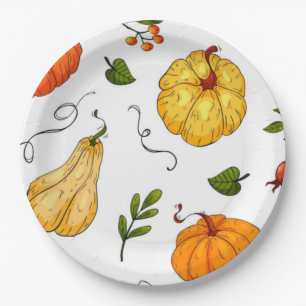 Thanksgiving Holiday Herfst Pumpkin Modern Sinaasa Papieren Bordje