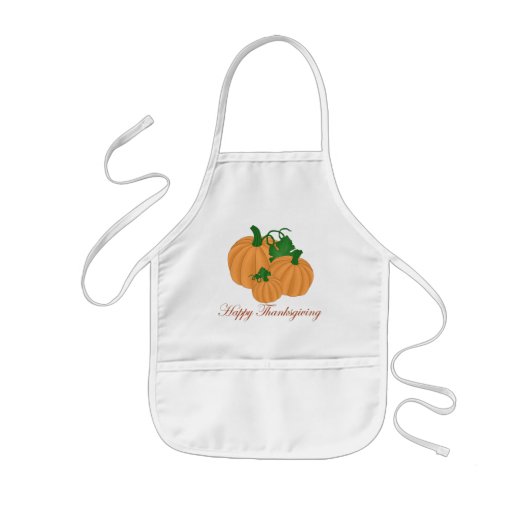Thanksgiving Holiday kinder apron Kinder Schort (Voorkant)