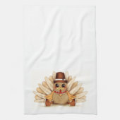 Thanksgiving Holiday Turkey Pilgrim Art Drawing Theedoek (Verticaal)