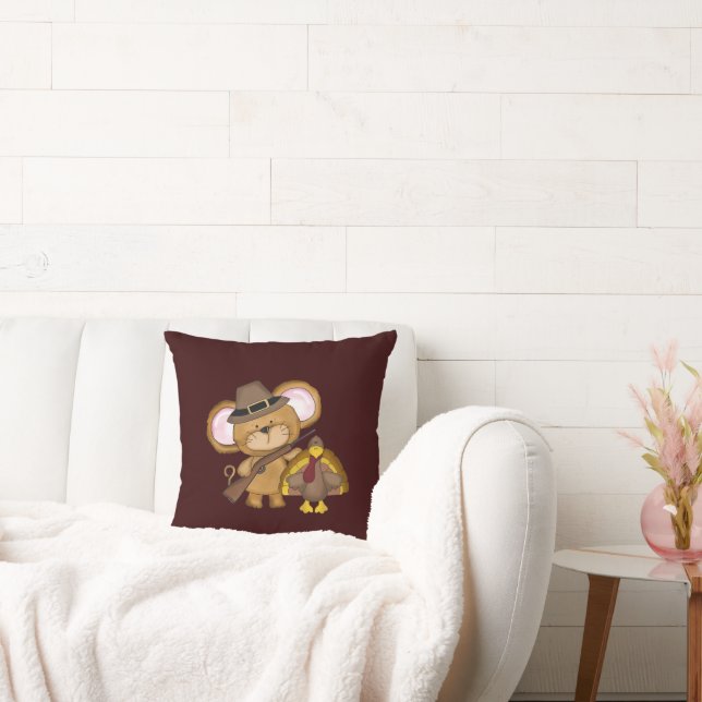 Thanksgiving Holiday Turquie lancer oreiller (Canapé)