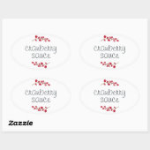 Thanksgiving Homemade Cranberry Sauce Ovale Sticker (Vel)
