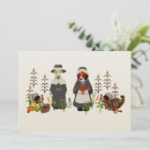 Thanksgiving Honden Kaart (Staand voorkant)