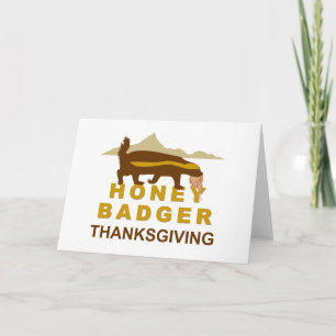 Thanksgiving honingbadger feestdagen kaart