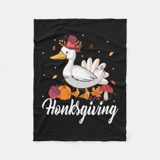 Thanksgiving Honksgiving Fleece Deken (Voorkant)