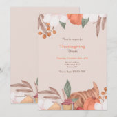 Thanksgiving Hoorn des Overvloeds Kaart (Voorkant / Achterkant)