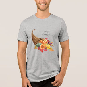 Thanksgiving hoorn des overvloeds Mannen T-shirt
