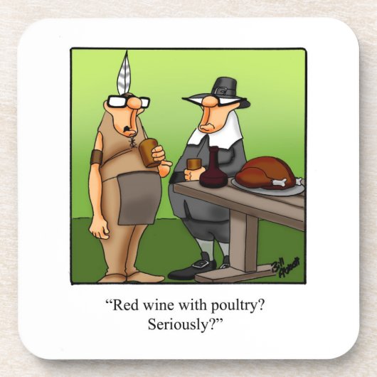 Thanksgiving Humor Bier Onderzetter (Voorkant)