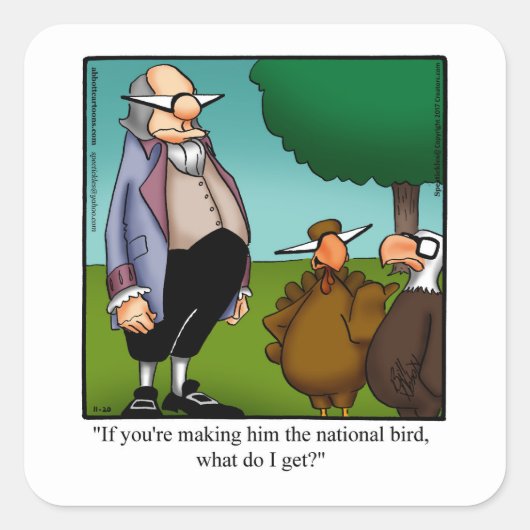 Thanksgiving Humor Holiday Stickers (Voorkant)