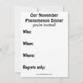 Thanksgiving Humor Invitatie Kaart (Achterkant)
