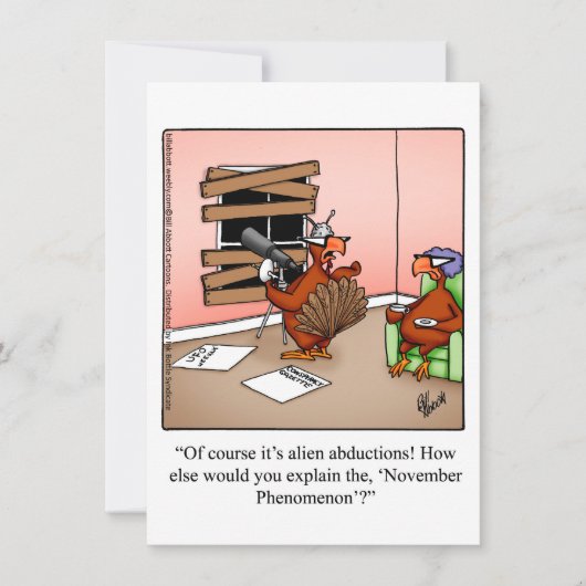 Thanksgiving Humor Invitatie Kaart (Voorkant)