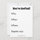 Thanksgiving Humor Invitatie Kaart (Achterkant)