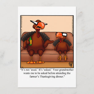 Thanksgiving Humor Invitatie Kaart