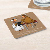 Thanksgiving Humor Partij Onderzetters (Schuin)