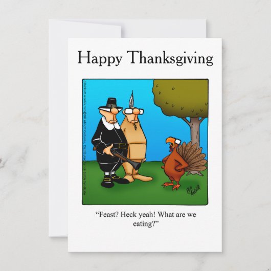 Thanksgiving Humor Uitnodigingen (Voorkant)