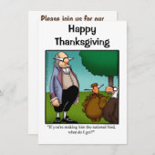 Thanksgiving Humor Uitnodigingen "Spectickles" (Voorkant / Achterkant)
