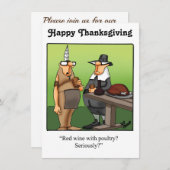Thanksgiving Humor Uitnodigingen "Spectickles" (Voorkant / Achterkant)