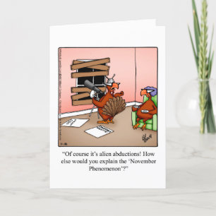 Thanksgiving Humor Wenskaart Feestdagen Kaart