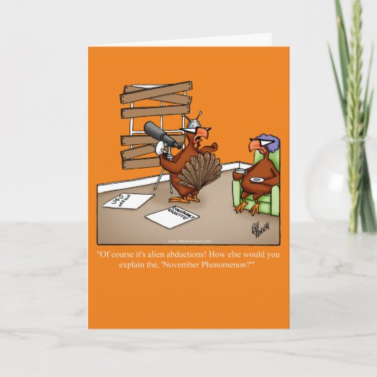 Thanksgiving Humor Wenskaart Kaart (Voorkant)