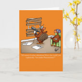 Thanksgiving Humor Wenskaart Kaart (Gele Bloem)
