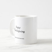 Thanksgiving Humour café Mug (Devant gauche)