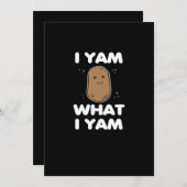 Thanksgiving I Yam What I Yam Funny Fall Classic Feestdagenkaart (Voorkant / Achterkant)