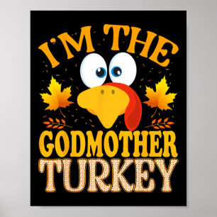 Thanksgiving Ik ben de peettante kalkoen matching Poster