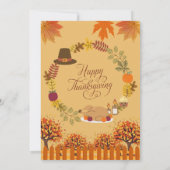 Thanksgiving in het najaar bedankkaart (Achterkant)