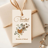 Thanksgiving in het najaar cadeaulabel