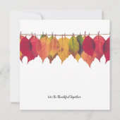 Thanksgiving in het najaar laat Sjabloon achter Kaart (Achterkant)