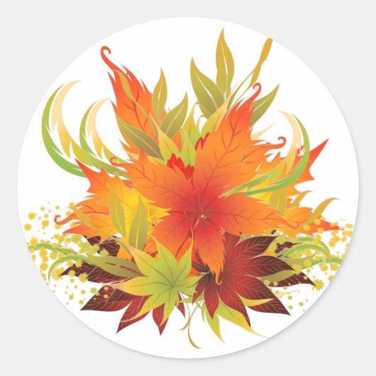 Thanksgiving in het najaar ronde sticker (Voorkant)
