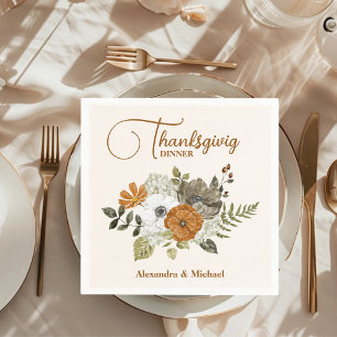 Thanksgiving in het najaar servet