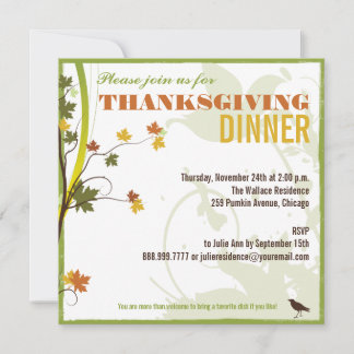 Thanksgiving in kleur Uitnodiging binnenste