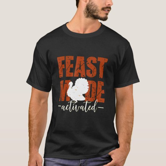 Thanksgiving in snelmodus geactiveerd t-shirt (Voorkant)