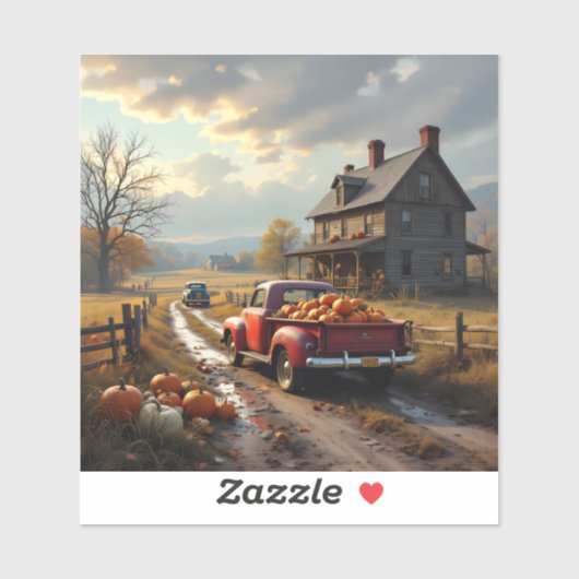 Thanksgiving in the country sticker (Vel)