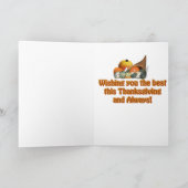 Thanksgiving Indian Boy Duck Feestdagen Kaart (Binnen)