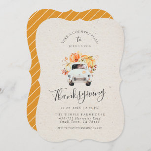 THANKSGIVING INVITATIE Rustige Herfst Harvest Kaart