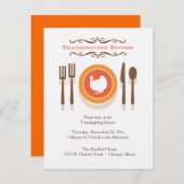 Thanksgiving Invitaties Kaart (Voorkant / Achterkant)