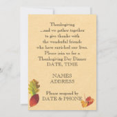 Thanksgiving Invitaties Kaart (Achterkant)