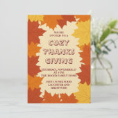 Thanksgiving Invitation – Autumn Leaves Fall (Debout devant)