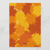 Thanksgiving Invitation – Autumn Leaves Fall  Kaart (Achterkant)