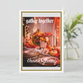 Thanksgiving Invitation Kaart (Staand voorkant)