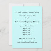 Thanksgiving Invitation Kaart - Herfstkleuren (Achterkant)