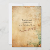 Thanksgiving Invitation Russe Citrouille Panier (Dos)