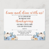 Thanksgiving Invitation Scripting Pumpkin Patch Briefkaart (Voorkant)